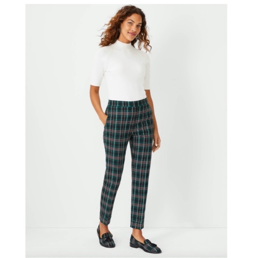 Ann Taylor The Plaid High Waist Ankle Pant